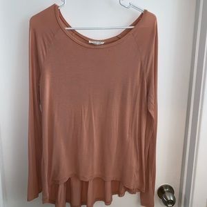 Mauve High Low Long Sleeve w/ Back Detailing